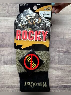 Men's Vintage Rocky Duraspun WildCat Signature Socks Size Medium